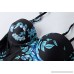 Anbech Women Vintage Floral Peplum Push up Swimsuit High Waist Tankini Blue B071D86D31